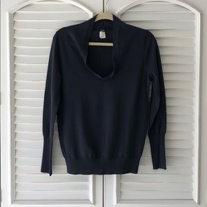 J.Crew Drapey V Neck Merino Wool Sweater